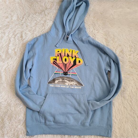 Pink Floyd Freeze New York Dark Side Of The Moon Blue Hoodie Size Large - Picture 12 of 12